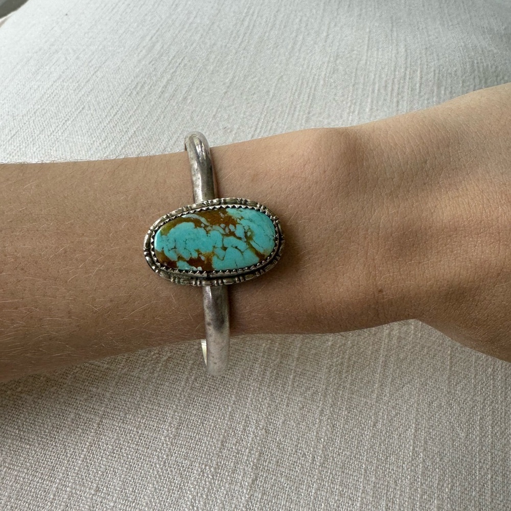 Turquoise and sterling silver cuff bracelet